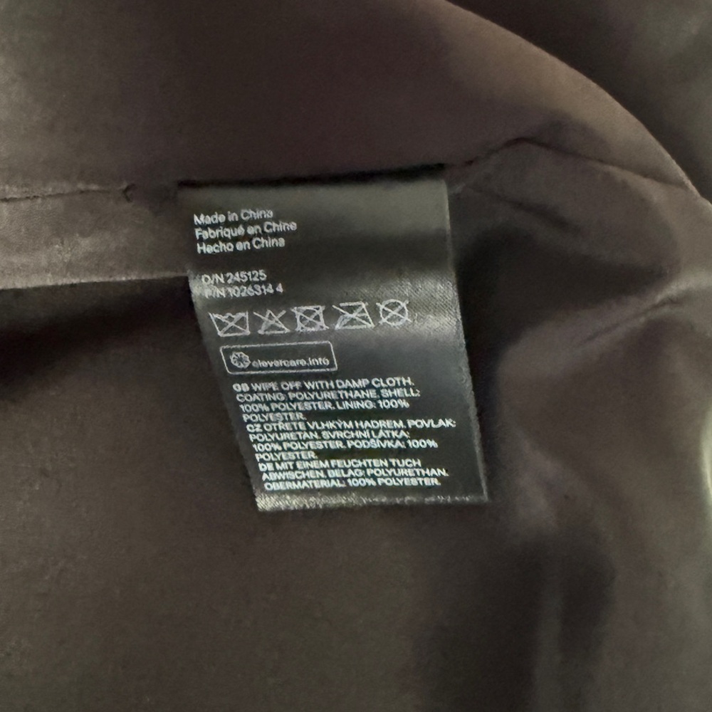 Black Shiny Faux Fur Trimmed Jacket - Picture 6 of 6
